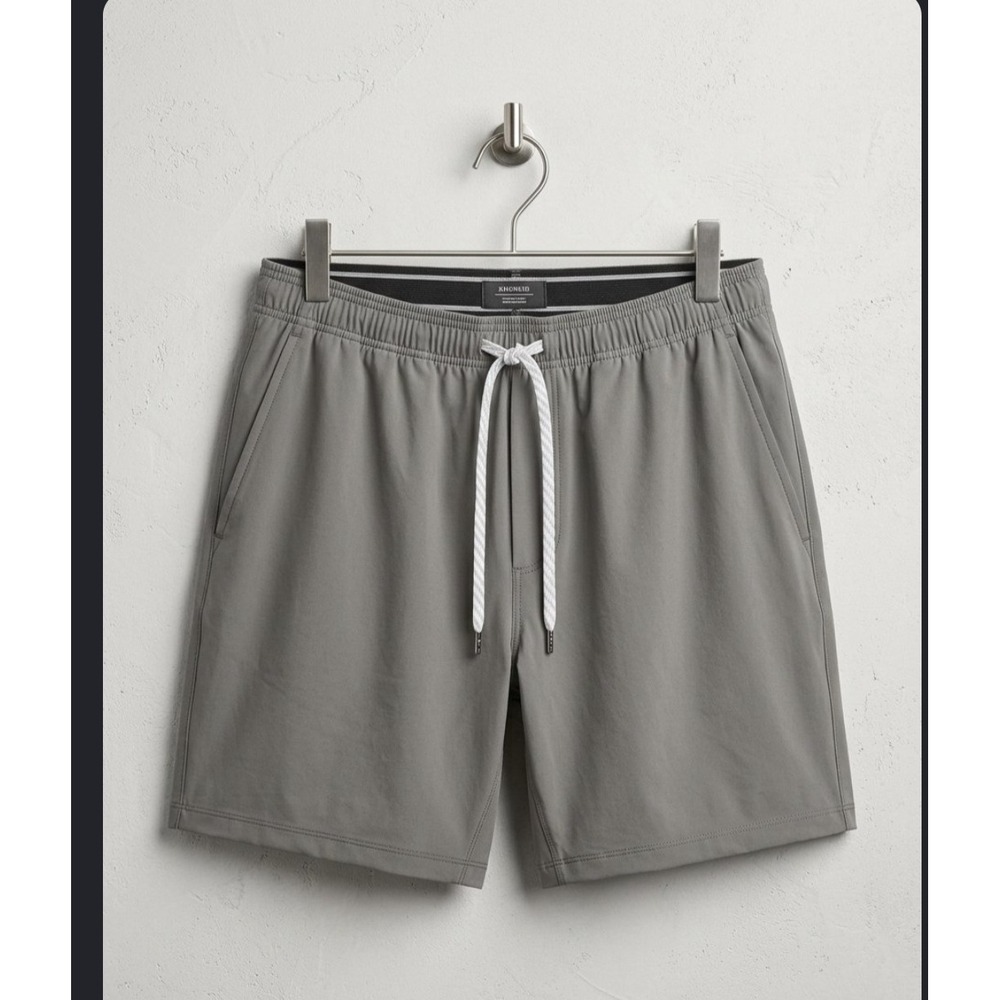 Rhone Mens Mako Athletic Shorts Gray Drawstring Gym Workout 144527 Size XL